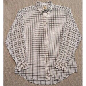 Genteal Performance Long Sleeve Button Down Shirt Large Plaid Stretch